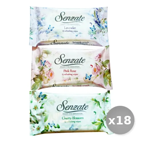 "Set 18 NATURAL BEAUTY Salviette Milleusi x 15 Pezzi Sal1767a Igienici Sanitari"