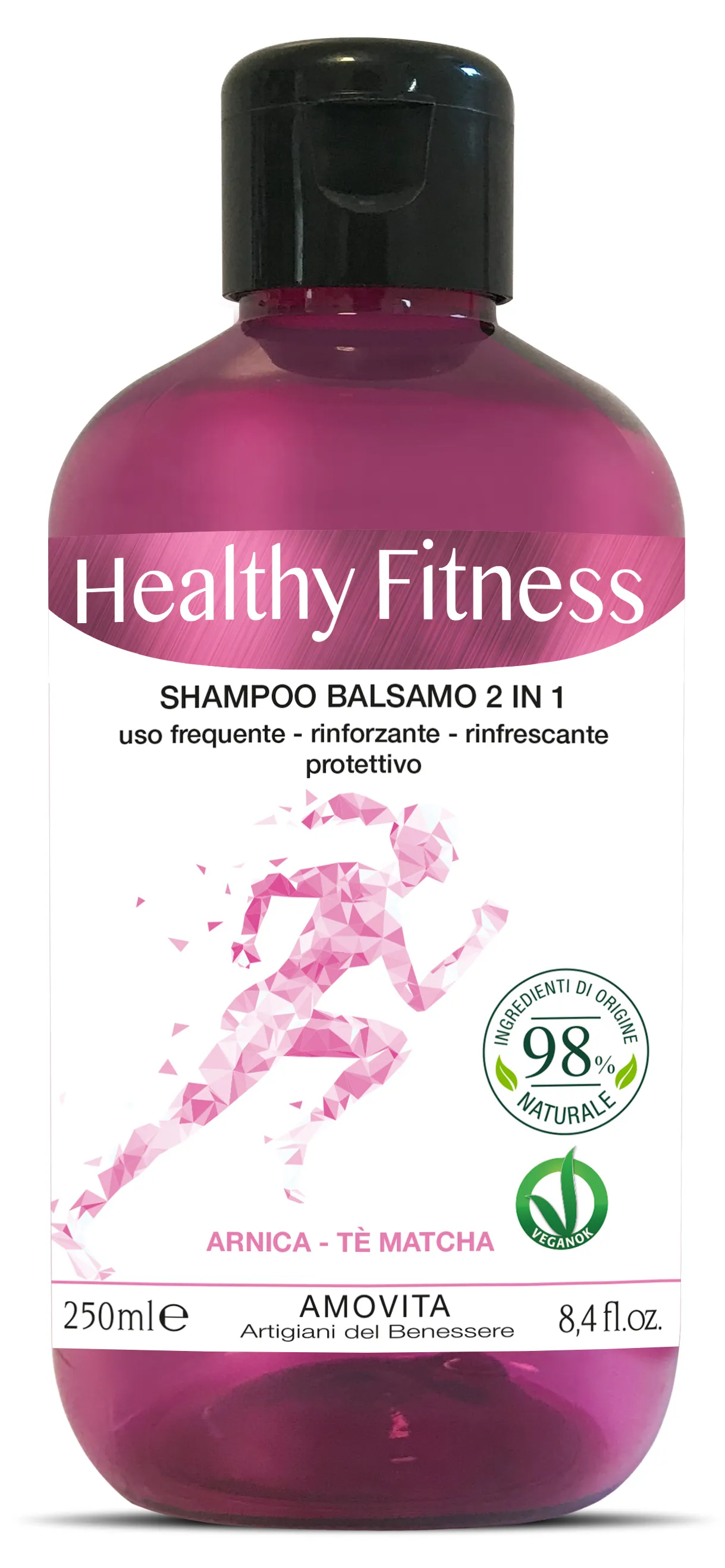 "AMOVITA Shampoo Sport 2 1 Uso 0,5 m Per la Cura Dei Capelli 250 ml"