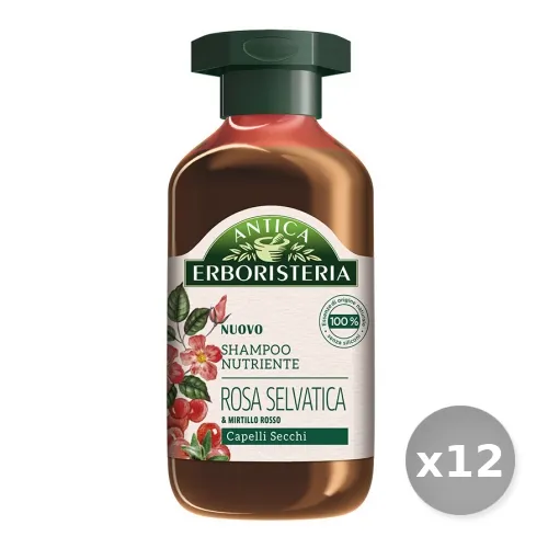 "Set 12 ANTICA ERBORISTERIA Shampoo rosa selvatica 250 ml prodotto per capelli"