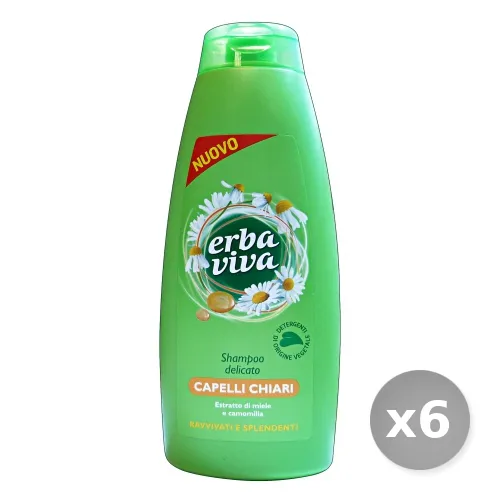 "Set 6 ERBA VIVA Shampoo Capelli Camomilla Capelli Chiari 500 ml Prodotti per Capelli"