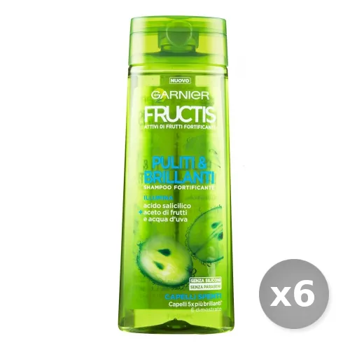 "Set 6 GARNIER Fructis Shampoo Puliti&brillanti 250 ml Prodotti per Capelli"