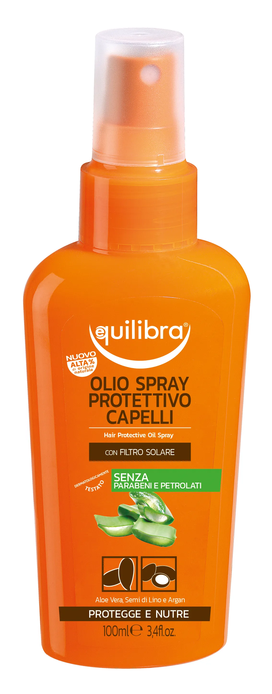 "EQUILIBRA Sun olio spray capelli 100 ml prodotto solare per la pelle"