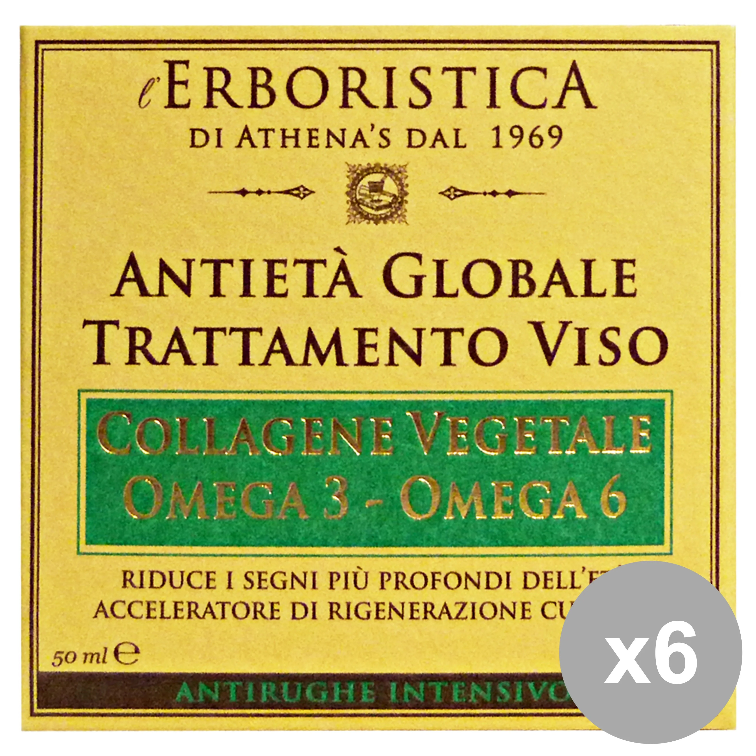 "Set 6 ERBORISTICA Omega 3-Omega 6 Viso 50 ml Cura del viso"