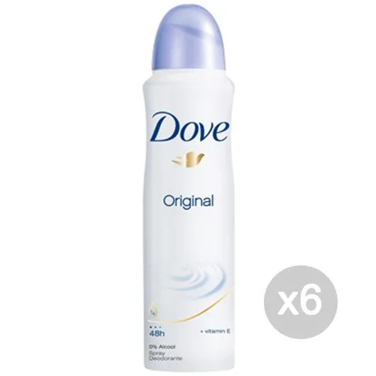"Set 6 DOVE Deodorante Spray 150 Original Cura E Igiene Del Corpo"
