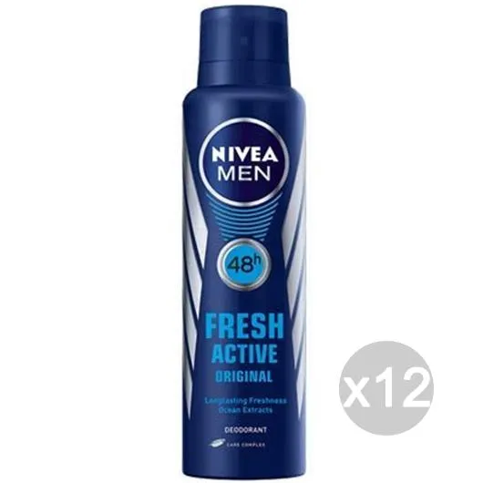 "Set 12 NIVEA Deodorante Spray 81600 Fresh Active New Uomo Cura E Igiene Del Corpo"