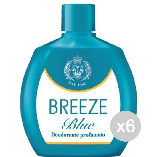 "Set 6 BREEZE Deodorante Squeeze 100 Blu' Agrumato Cura E Igiene Del Corpo"