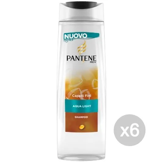 "Set 6 PANTENE Shampoo Trad Aqua Light Fini Nutriti 250 Cura E Trattamento Dei Capelli"