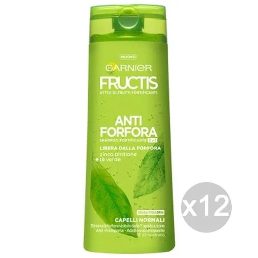 "Set 12 FRUCTIS Shampoo Antiforfora 2/1 Ml 250 Cura E Trattamento Dei Capelli"