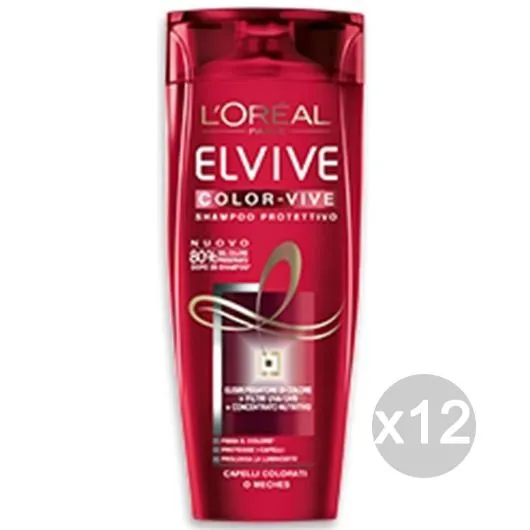 "Set 12 ELVIVE Shampoo Color-Vive Rosso Cura E Trattamento Dei Capelli"