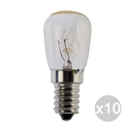 "Set 10 AIRAM Lampada Frigo Pera Chiara 15W E14 X2 240V Illuminazione Della Casa"