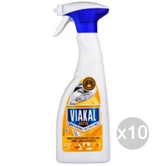 "Set 10 VIAKAL Spray Aceto 500 Anticalcare Detersivi E Pulizia Della Casa"