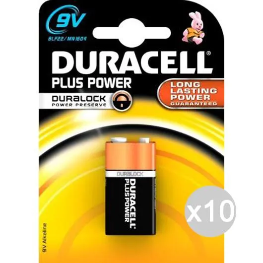 "Set 10 DURACELL 1 Transistor Mn1604 9V Pila Batteria Elettrica"