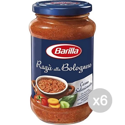 "Set 6 BARILLA Sugo Bolognese Ragu Gr 400 Condimento Per Pasta"