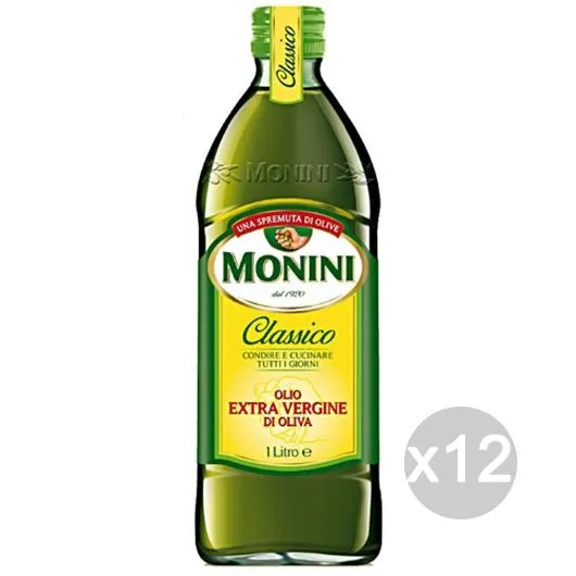 "Set 12 MONINI Olio Extra Vergine Classico Lt 1 Condimento E Insaporitore"