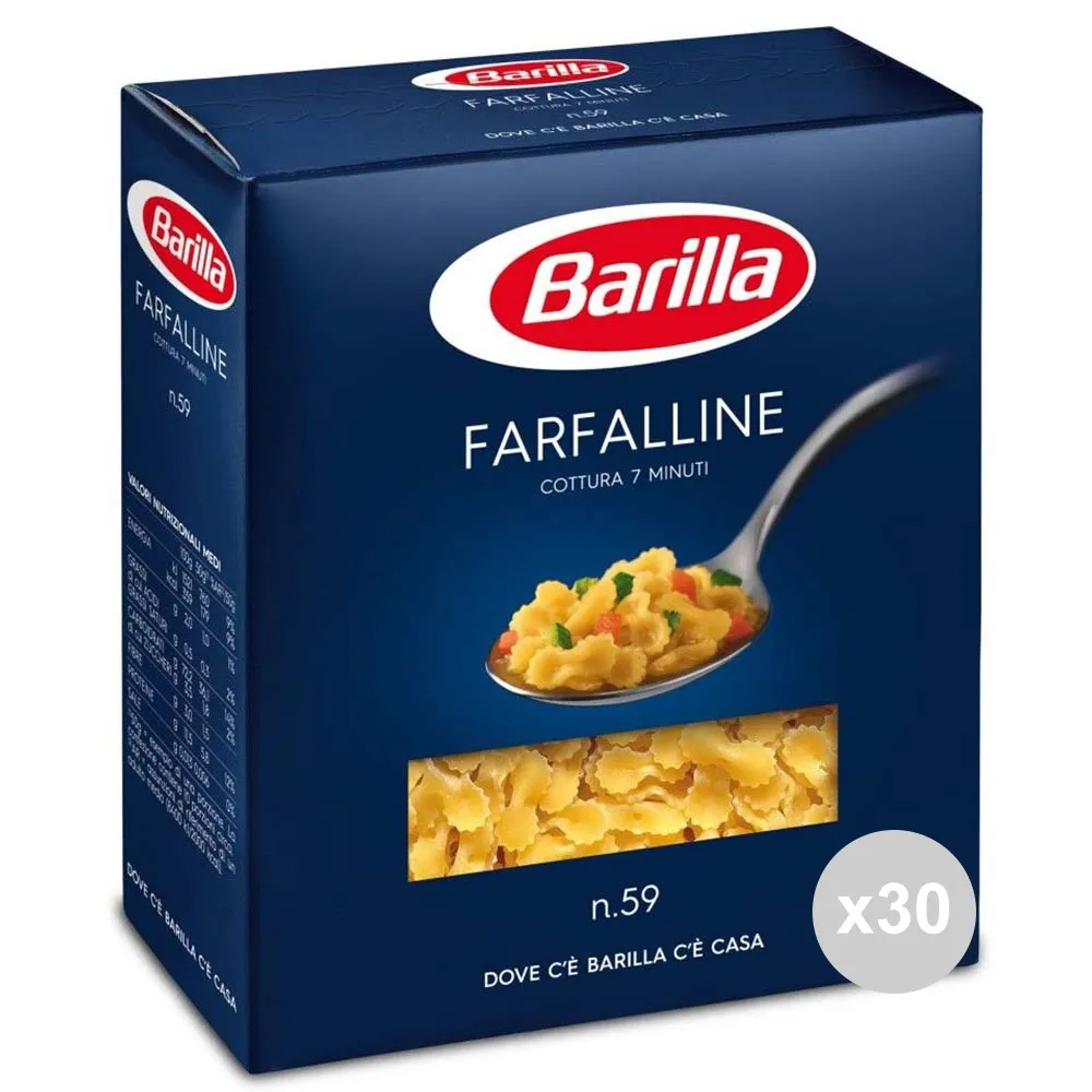 "Set 30 BARILLA Semola 59 farfalline gr500 pasta italiana"