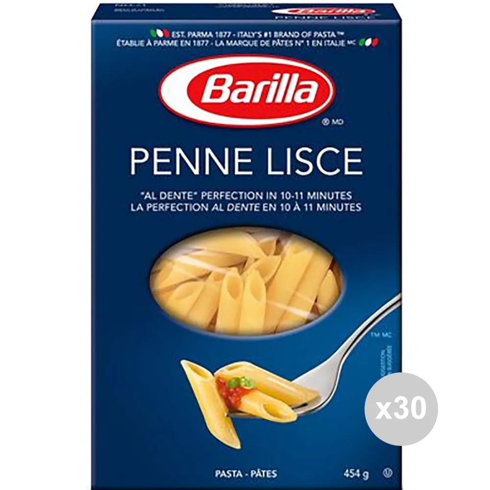 "Set 30 BARILLA Semola 71 penne lisce gr500 pasta italiana"