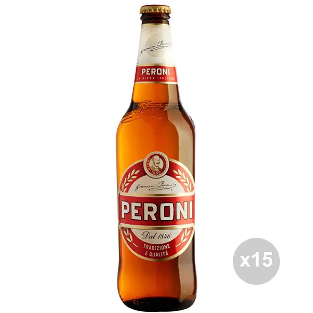 "Set 15 PERONI Birra in bottiglia 66cl bevanda alcolica da tavola"