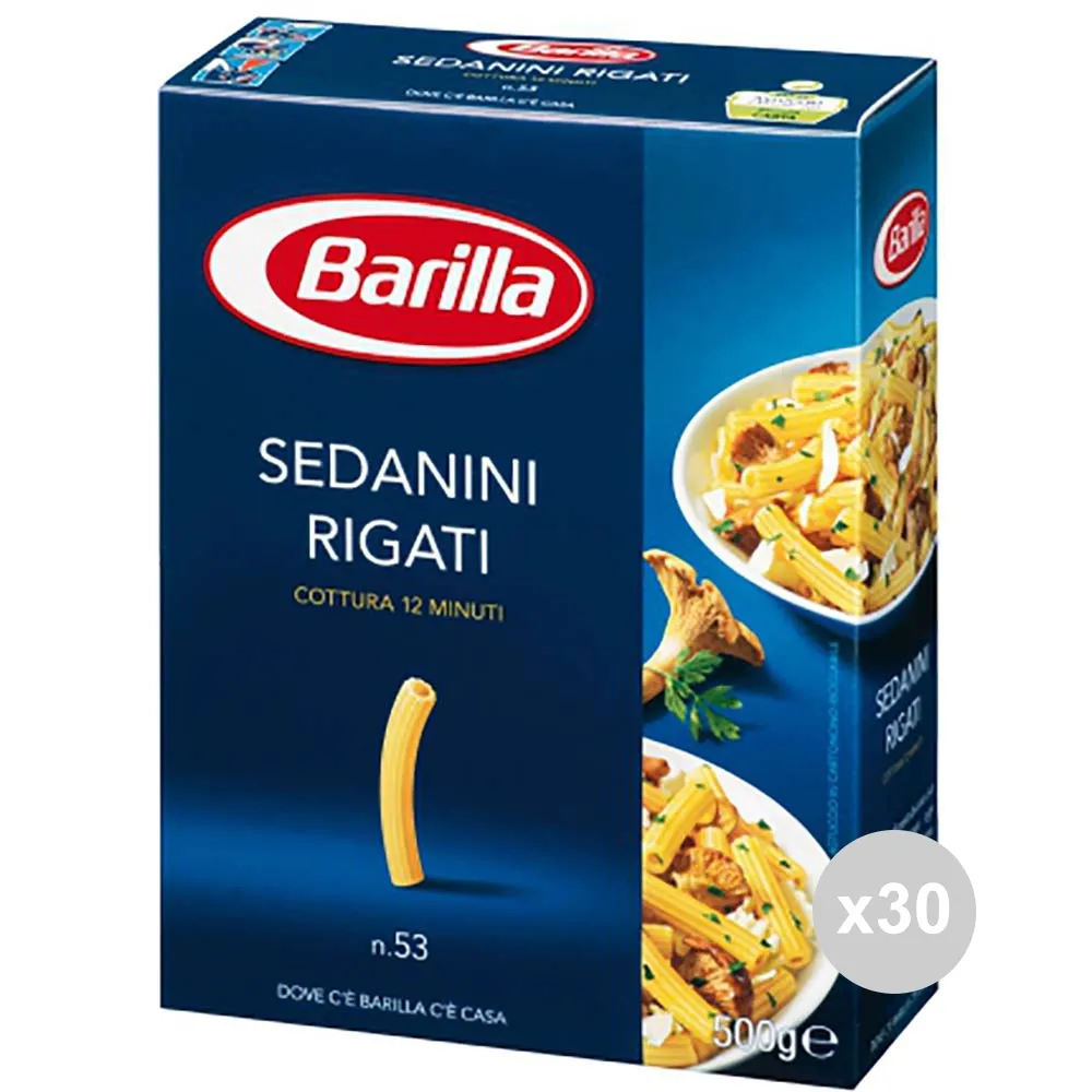 "Set 30 BARILLA Semola 53 sedanini gr500 pasta italiana"