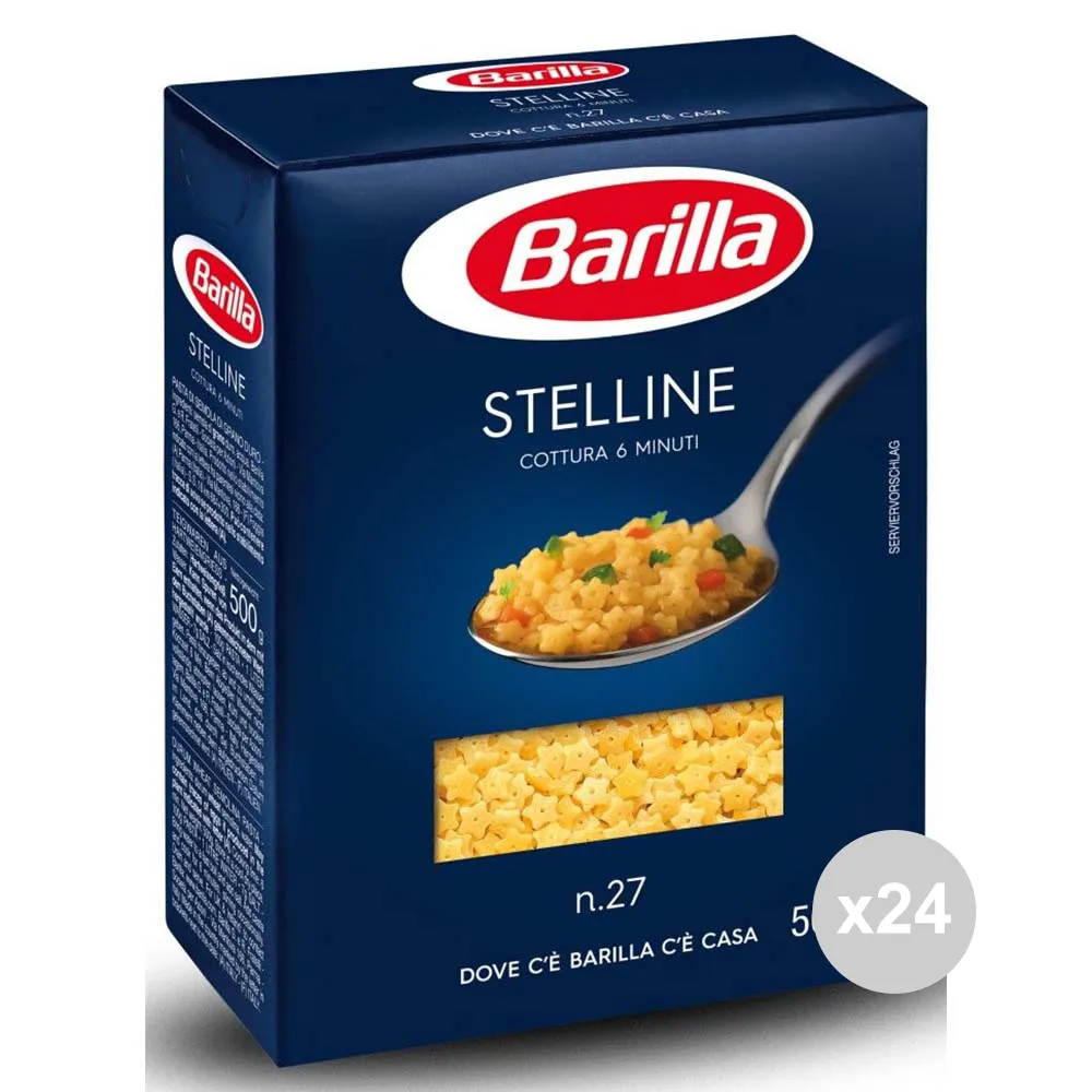 "Set 24 BARILLA Semola 27 stelline gr500 pasta italiana"