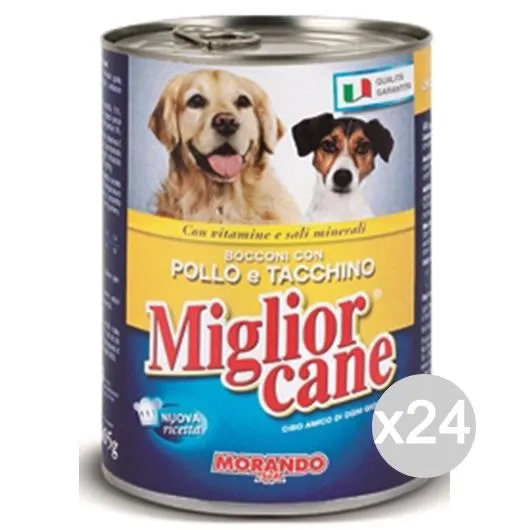 "Set 24 MIGLIOR CANE Bocconcini Pollo 400 Gr Alimento Per Cani"