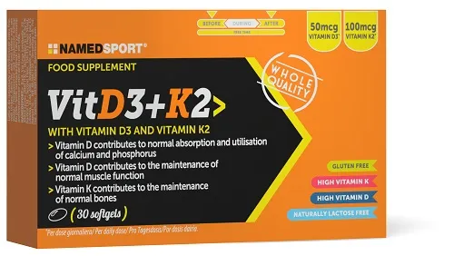 VITAMIN D3+K2 30SoftGels