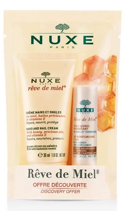 NUXE DUO CREME MAINS/ONGLES + STICK LEVRES HYDRATANT