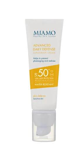 MIAMO SKIN DEFENSE ADVANCED DAILY DEFENSE SUNSCREEN CREAM SPF 50+ 50 ML ARROSSAMENTO CUTANEO E FOTOINVECCHIAMENTO