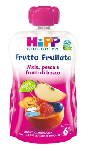 HIPP BIO HIPP BIO FRUTTA FRULLATA MELA PESCA FRUTTI DI BOSCO 90 G