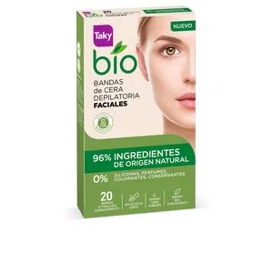 BIO NATURAL 0% bandas de cera faciales depilatorias 20 uds