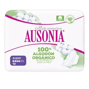 AUSONIA ORGANIC compresas super alas 10 uds