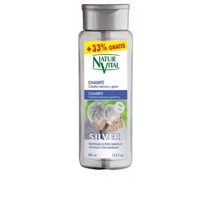 CHAMPÚ SILVER cabello blanco y gris 400 ml