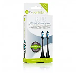 SONIC TOOTHBRUSH HEADS WHITENING BLACK cofanetto 2 pz