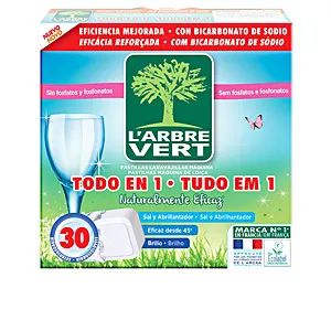 L´ARBRE VERT lavavajillas máquina todo en 1" 30 pastillas"