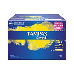 TAMPAX COMPAK tampón regular 36 uds