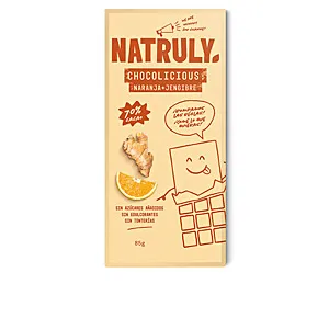 CHOCOLICIOUS con naranja + jengibre 70% cacao 85 gr