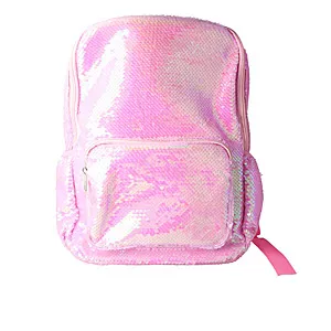 MOCHILA LENTEJUELAS reversible unicornio con gorro 1 pz