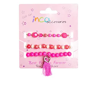 PULSERAS DE BOLITAS DE COLORES BFF cofanetto 3 pz