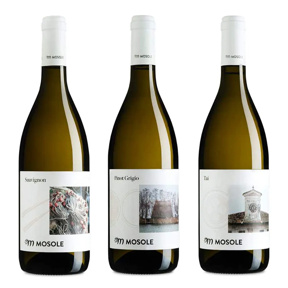 3 bottiglie miste: Sauvignon IGT 2021 - Pinot Grigio DOC Venezia 2021 - Tai IGT Veneto Orientale 2021