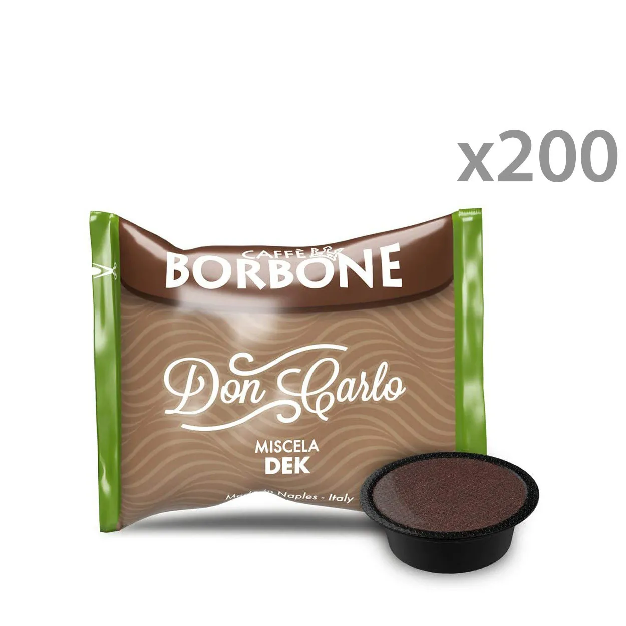 200 capsule - "Borbone Don Carlo DEK" compatibile Lavazza a Modo Mio