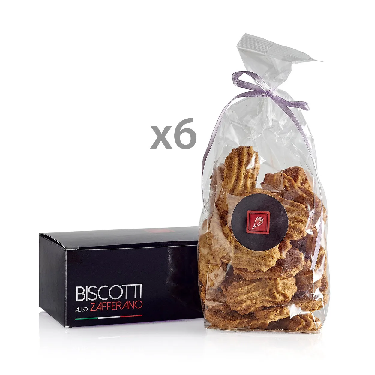 6 confezioni - Biscotti Nocciola Piemonte e Zafferano 150 gr