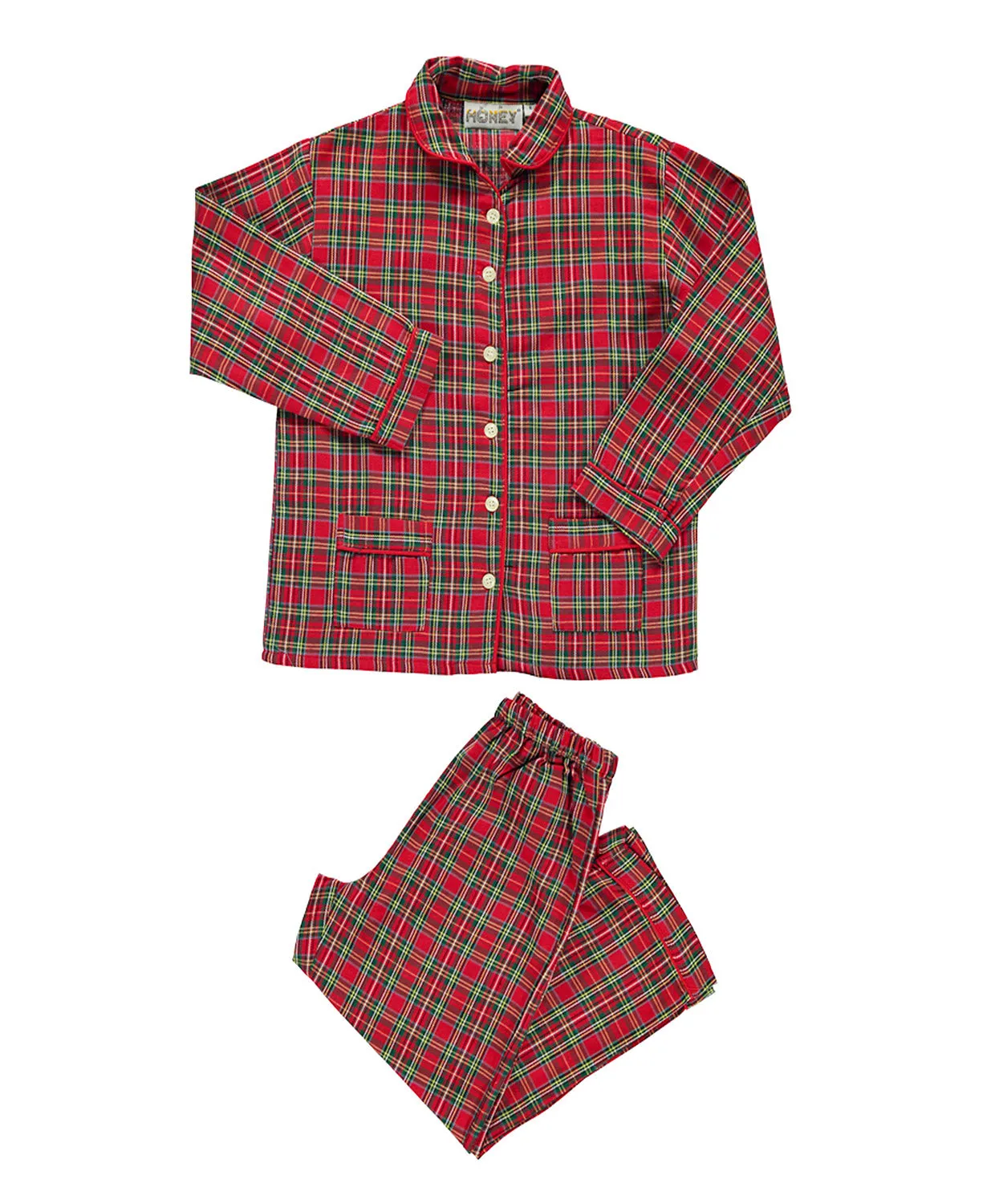Pigiama HONEY quadro scozzese rosso con giacca