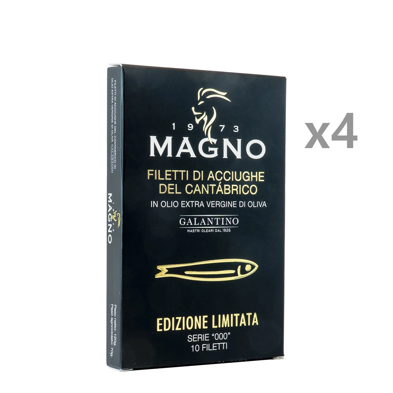 4 confezioni - Filetti di Acciughe del Cantabrico "EDIZIONE LIMITATA" Serie "000" 120 gr