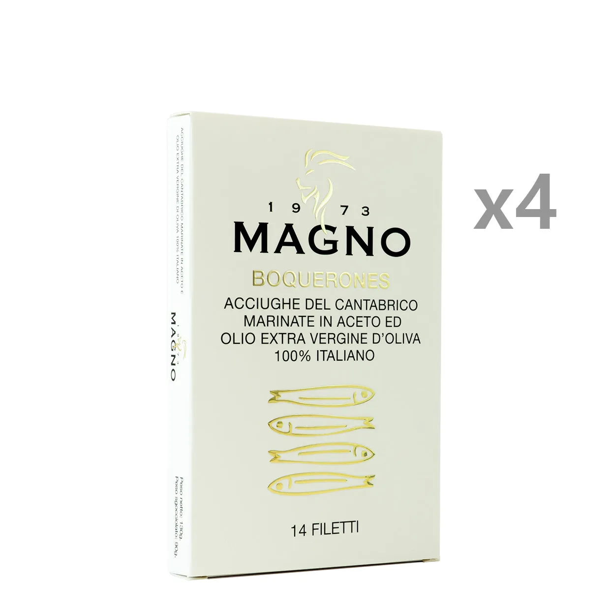 4 confezioni - "Boquerones" Acciughe del Cantabrico marinate 130 gr