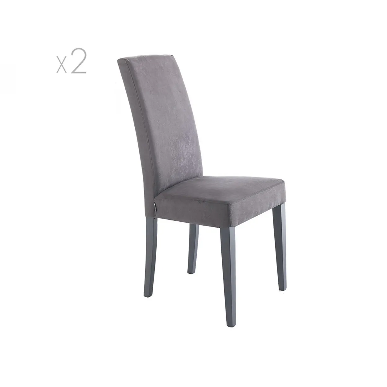 Set 2 sedie Lella, grigio