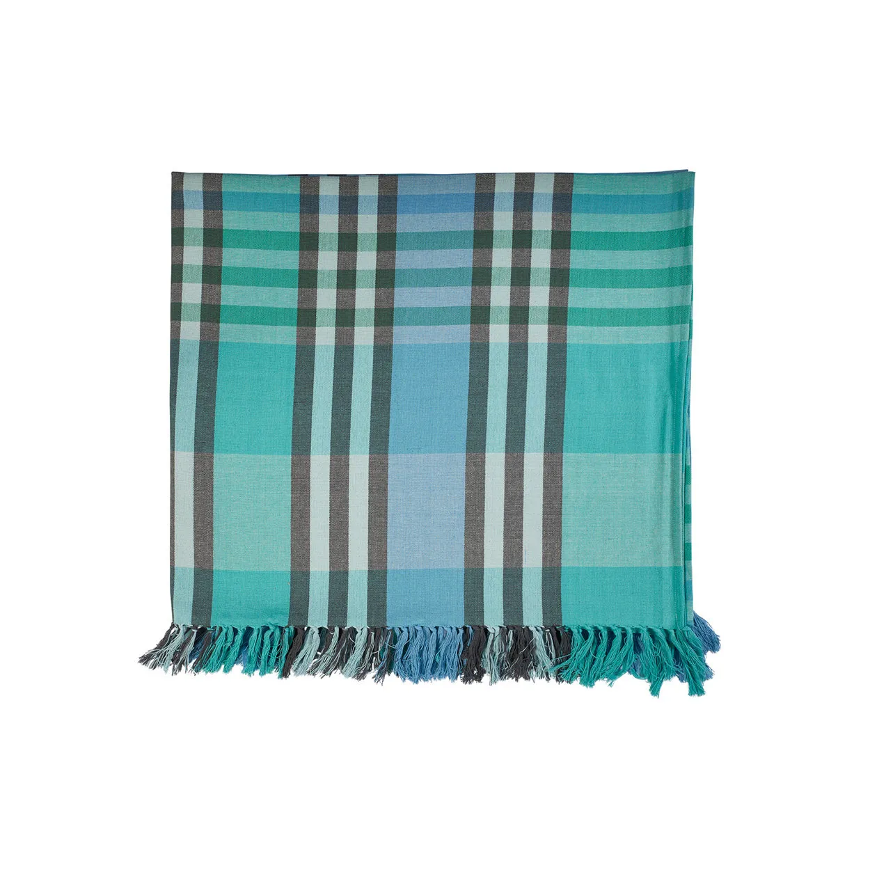 Tovaglia Trattoria decor tartan 150x300, azzurro/turchese