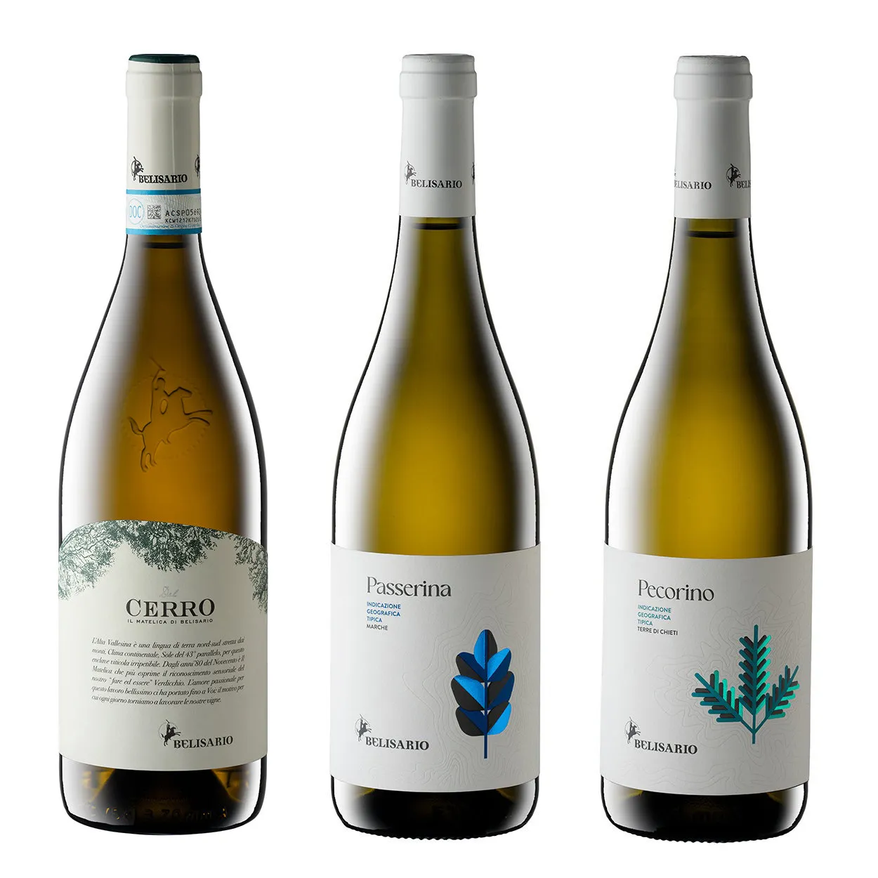 3 bottiglie miste: Del Cerro Verdicchio di Matelica DOC 2022 - Passerina IGT 2022 - Pecorino IGP 2022