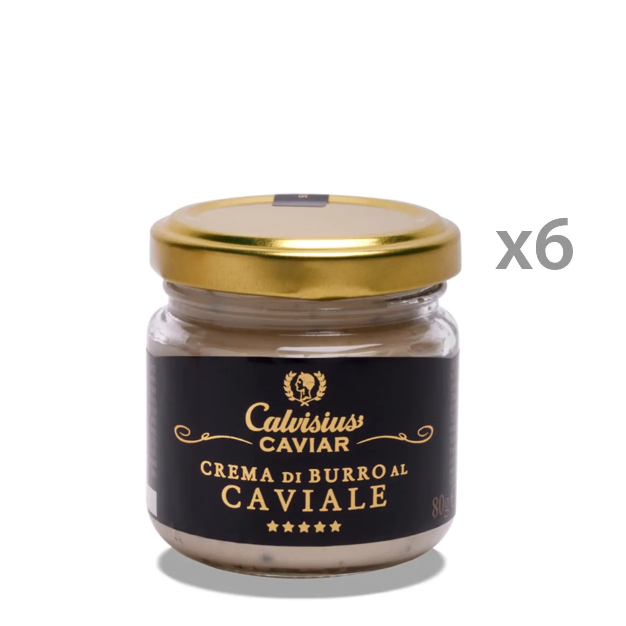 6 vasetti - Crema di burro al caviale 80 gr