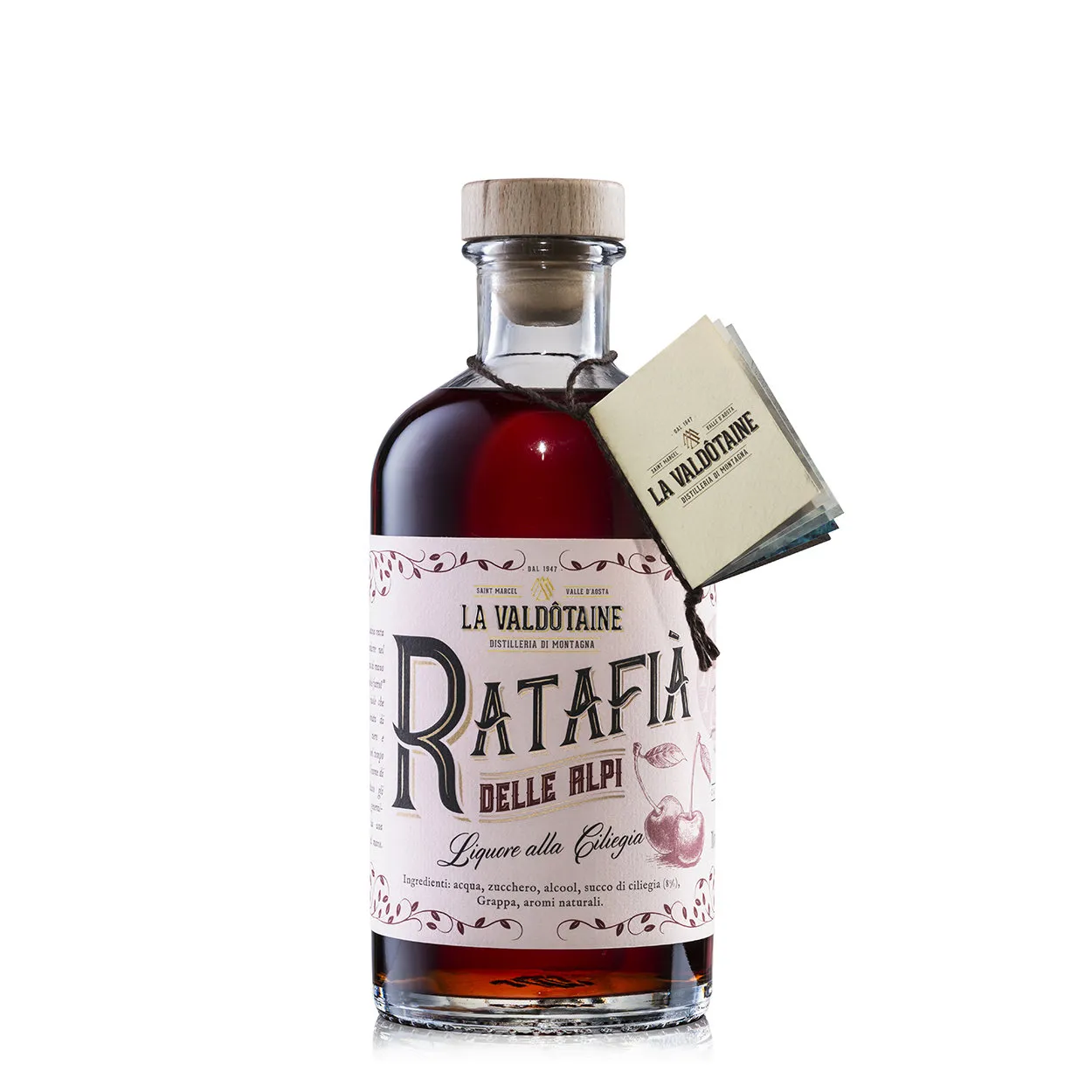 1 bottiglia - "Ratafià" Liquore alle ciliegie 700 ml
