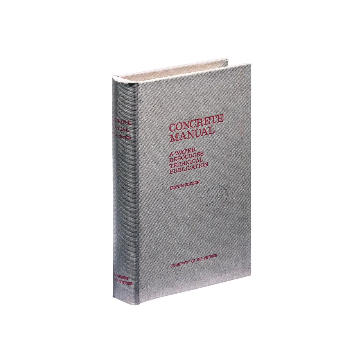 Contenitore libro, manuale di calcestruzzo B, grigio
