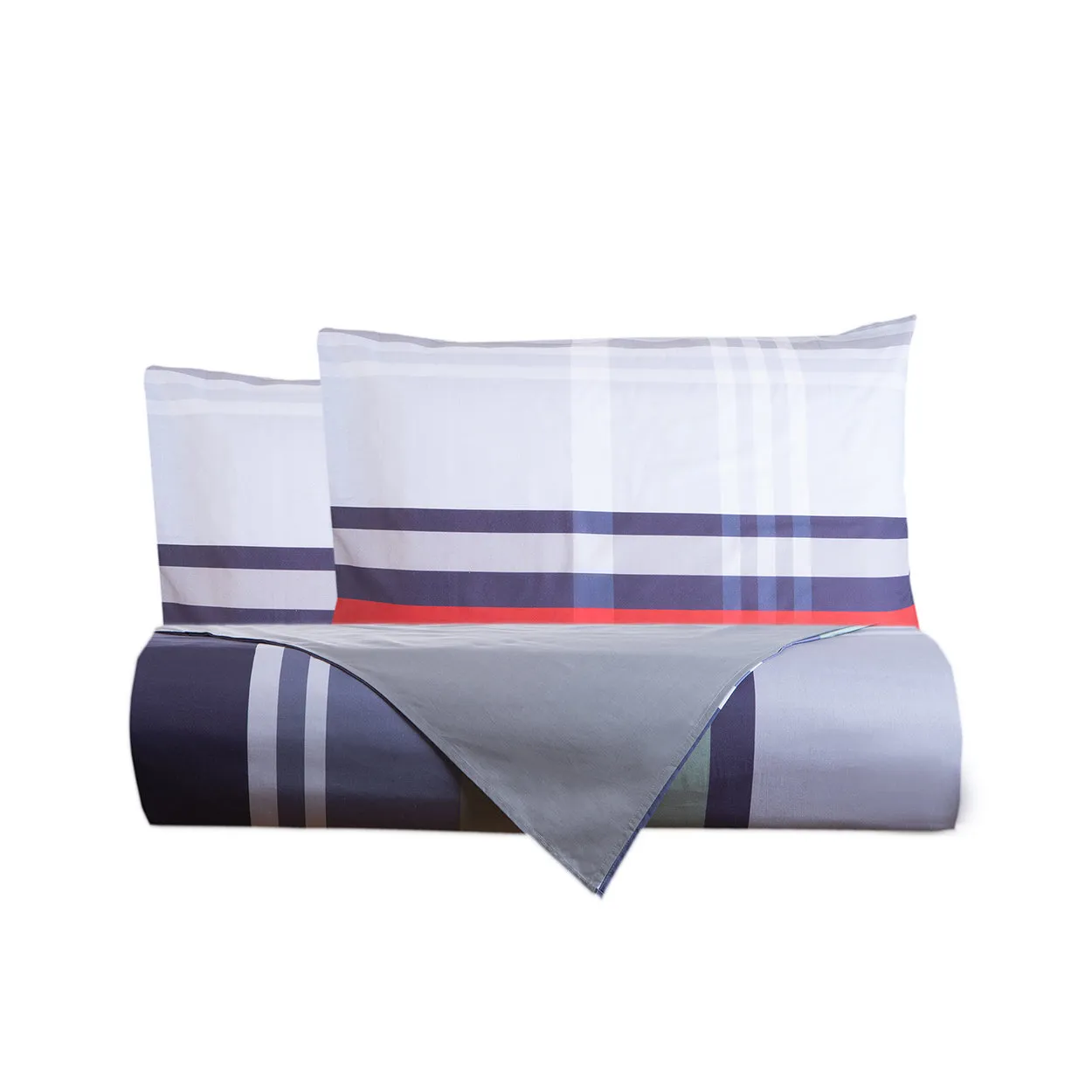 Parure copripiumino bifaccia Tartan # 1 _ piazza e mezza con 2 federe